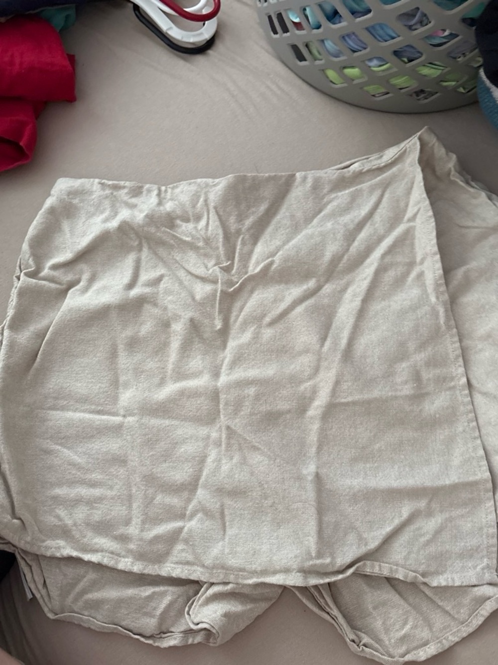 Light Beige Mini Skort